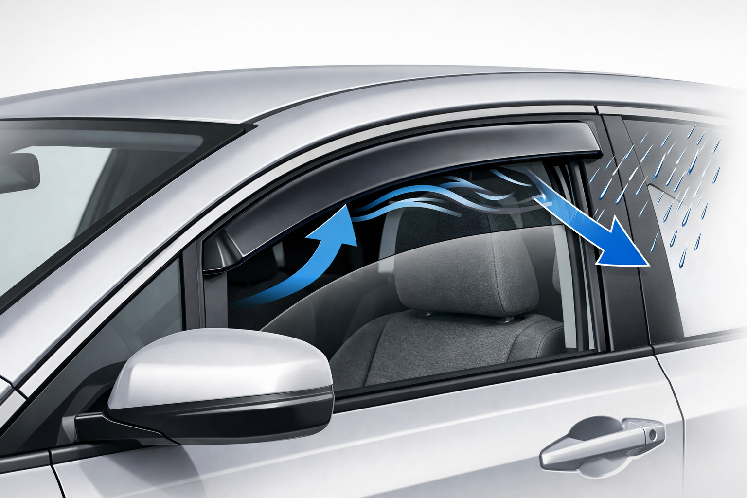 Welche Windabweiser lüften den Innenraum ohne Regen im Auto