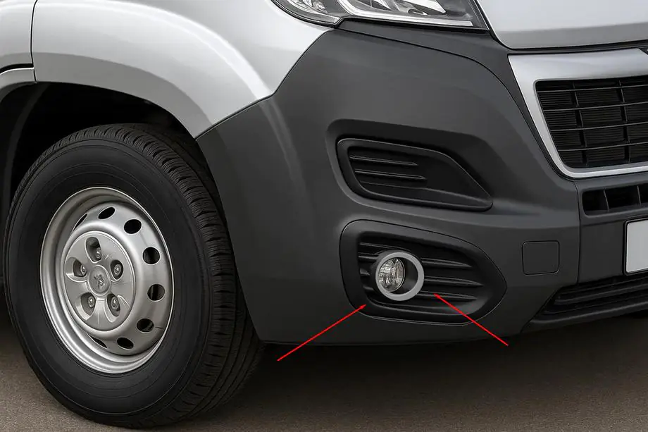 Fiat Ducato 2006-2025 Abdeckungen für Nebelscheinwerfer (4 Stk, Edelstahl) Image