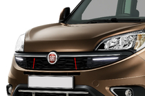 Fiat Doblo II 2010-2022 Kühlergrill Blenden (2015↗, 2 Stk., Edelstahl) Foto 1