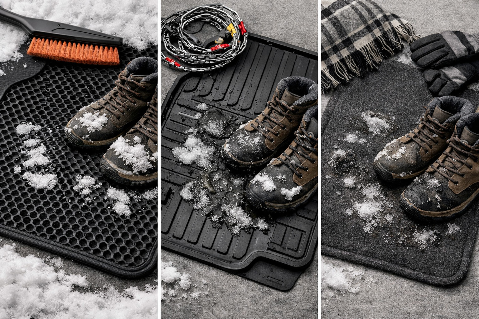 Welche Fußmatten sind im Winter besser: EVA, Gummi oder Textil