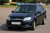 Lada Granta 2011- Frontschutzbügel ST009-2 Black (Edelstahl) Foto 2