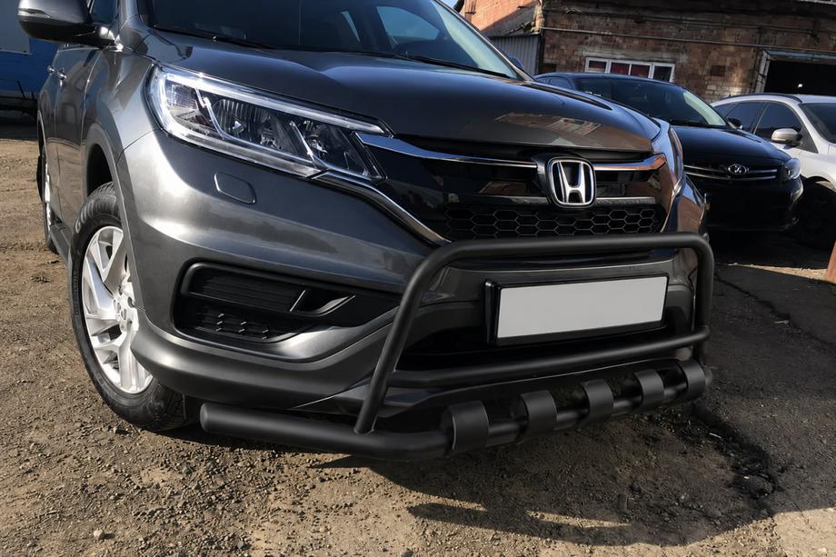 Honda CRV 2012-2016 Frontschutz WT003-ST-V2 Black (Edelstahl) Foto 1