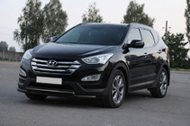 Hyundai Santa Fe 3 2012-2018 Frontschutzbügel ST014 Black (Edelstahl) Foto 4