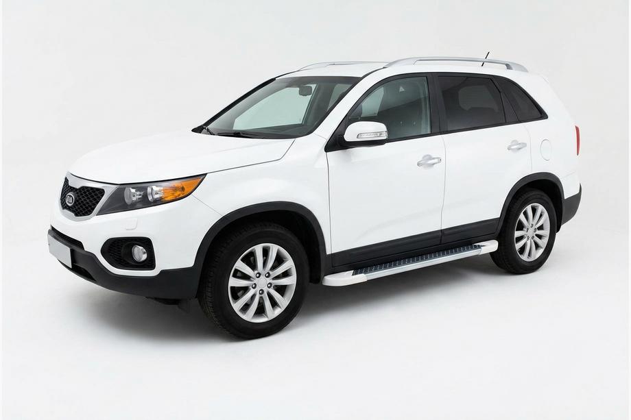 Kia Sorento II XM 2009-2014 Seitenschweller Allmond White (2 Stk., Aluminium) Image