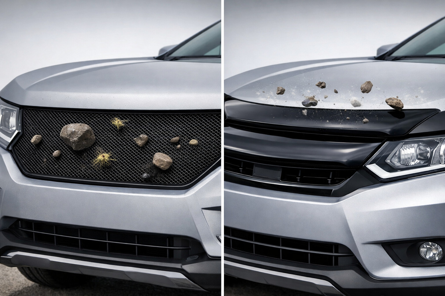 Kühlergrillgitter oder Motorhauben-Deflektor: Was schützt besser vor Steinen und Schmutz?