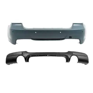 Heckstoßstange mit Diffusor für doppelseitigen Einzel-Auspuff M-Sport (für E90 2008-2011)