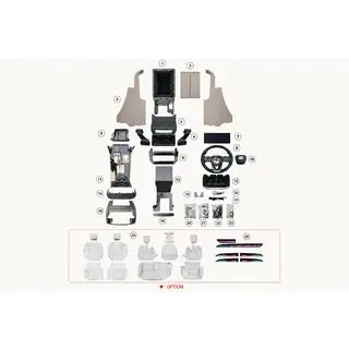 Innenraum-Upgrade-Kit (Armaturenbrettblenden) für Lexus GX460 2023 Style Toyota Land Cruiser Prado 120 2002-2009 Foto 4