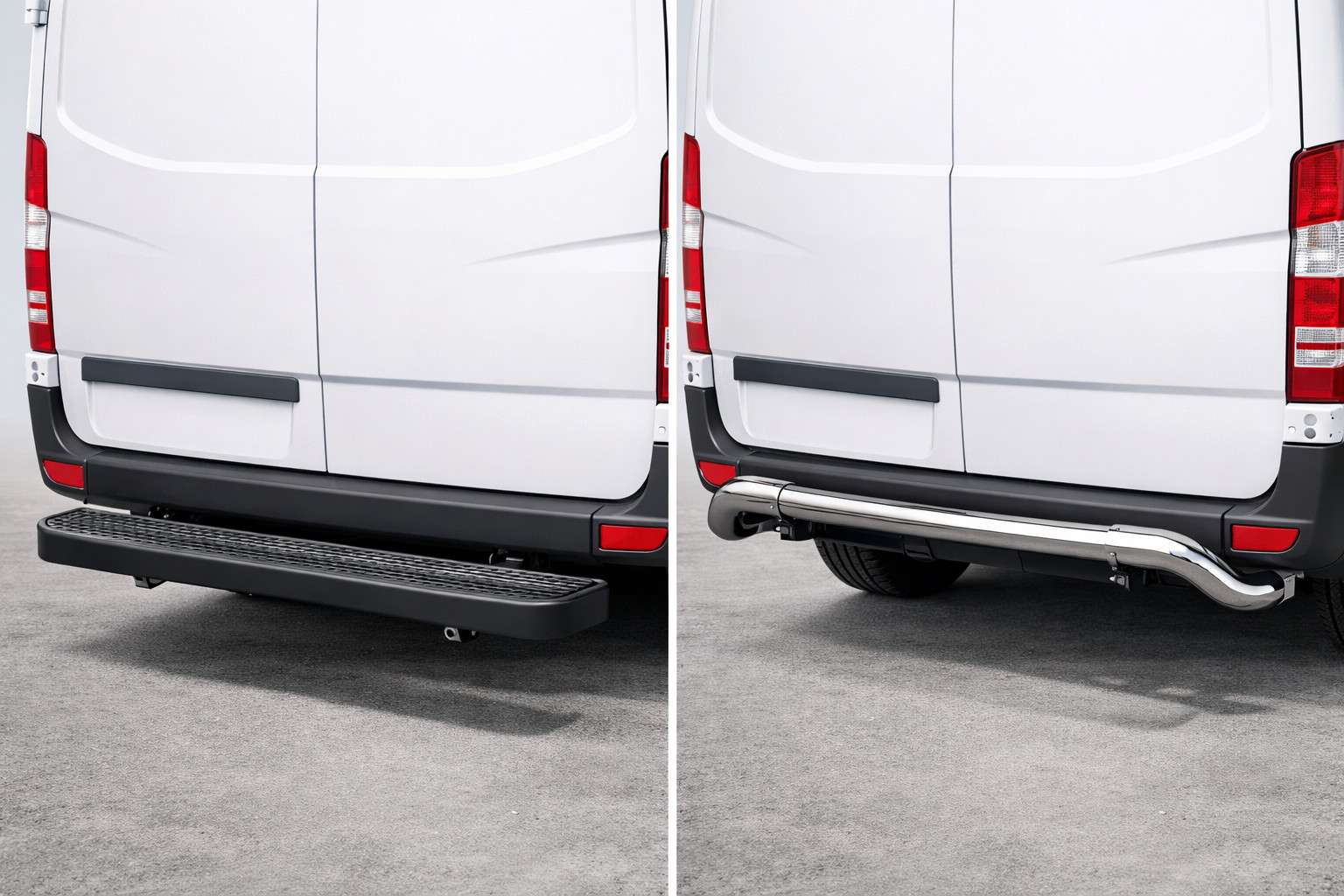 Hecktrittstufe oder Heckbügel: Was ist besser für Van und Bus?