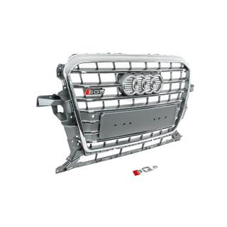 SQ-Style Kühlergrill vorne (2012-2017, grau mit Chrom) Audi Q5 2008-2017 Foto 3