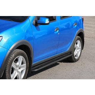 Seitliche Trittbretter KB001 (Edelstahl) Black Dacia Sandero 2013-2020 Foto 2