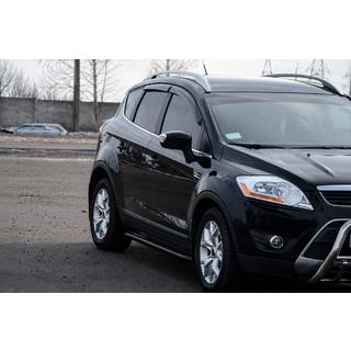 Seitliche Trittbretter Premium (2 Stk., Edelstahl) Black Ford Kuga 2008-2013 Foto 1