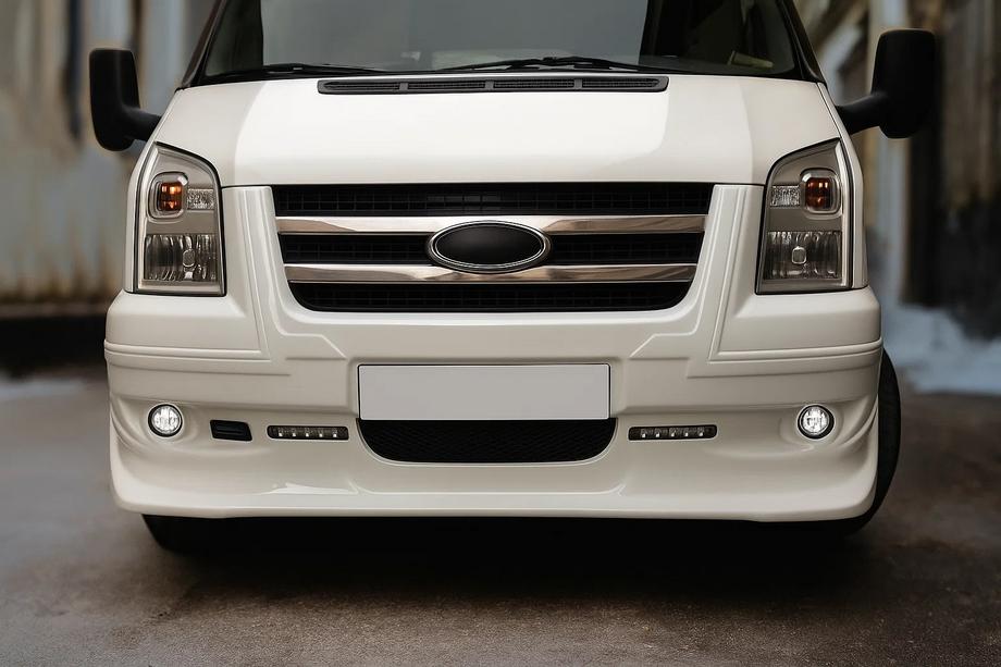 Ford Transit 2000–2014 Chrom Kühlergrill Blenden (2 Stk, Edelstahl) Foto 3
