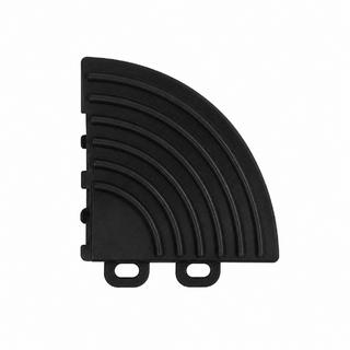Eckelement für modulare Gitterkachel P/P (6×6×1.8 cm, schwarz)