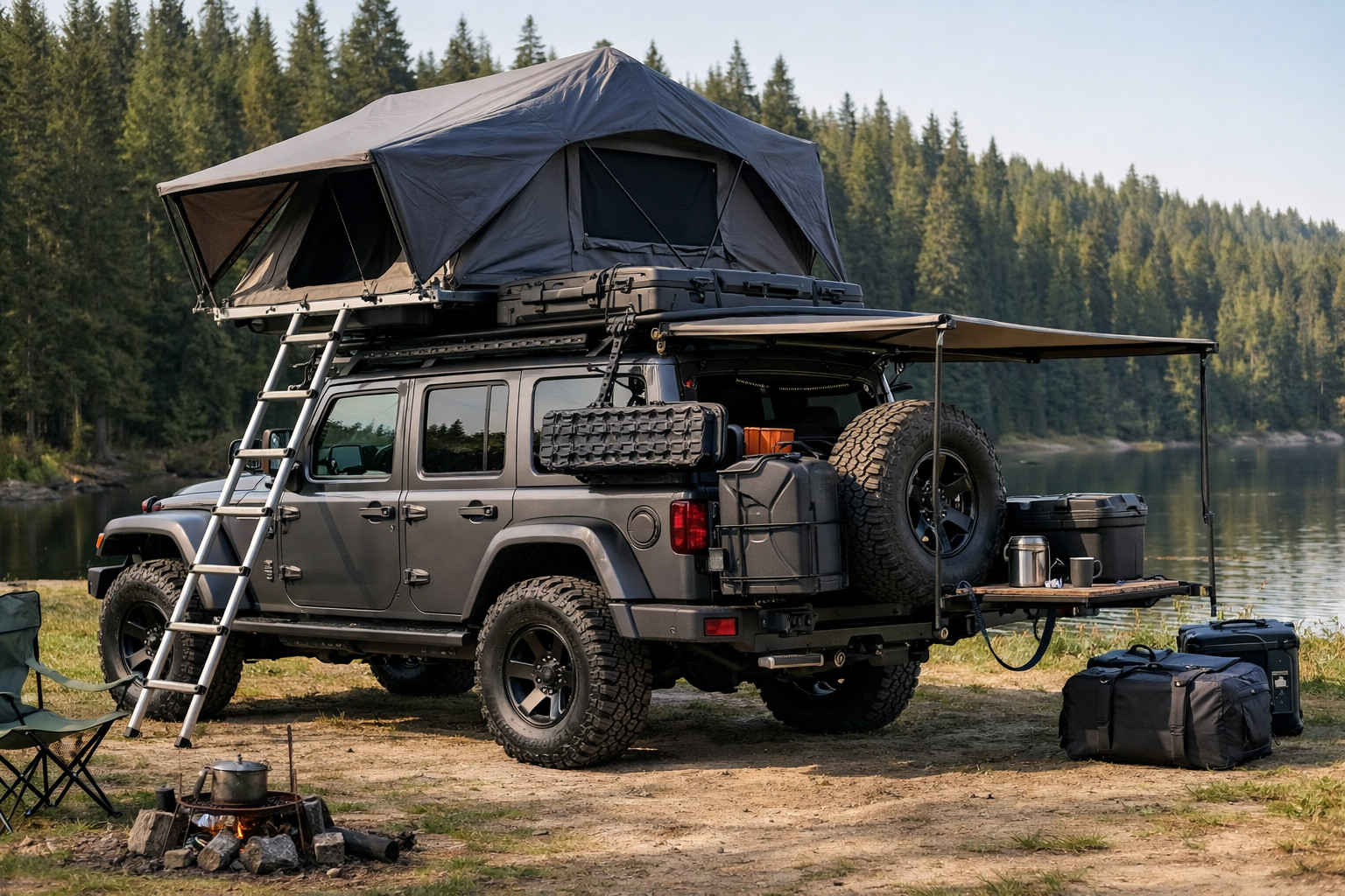 Upgrade-Paket für Jeep Wrangler 2018+ für Natur, Gepäck und Alltagskomfort