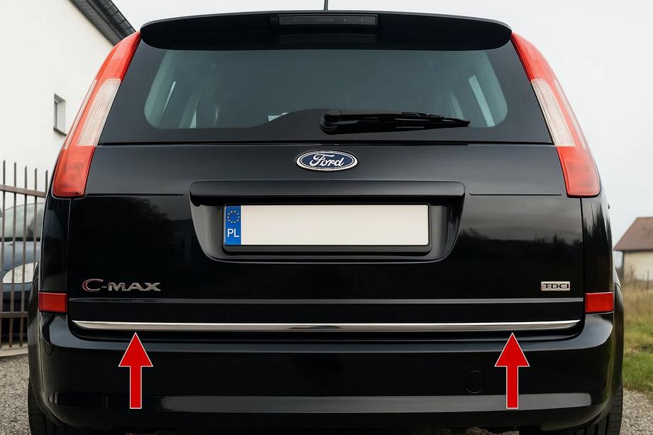 Ford C-Max 2004-2010 Kofferraumleiste Edelstahl Image