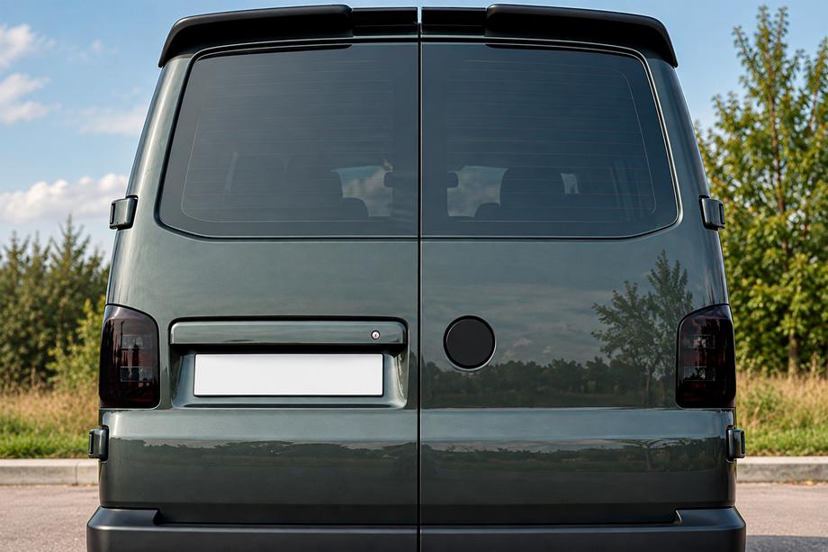 Volkswagen T5 Multivan 2003–2010 Spoiler DPT (Hecktüren, Schwarz Hochglanz) Image