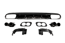 Mercedes E-class W213 2016-2023 Heckdiffusor mit Auspuffendrohren E53-Design Black (für Base) Foto 1