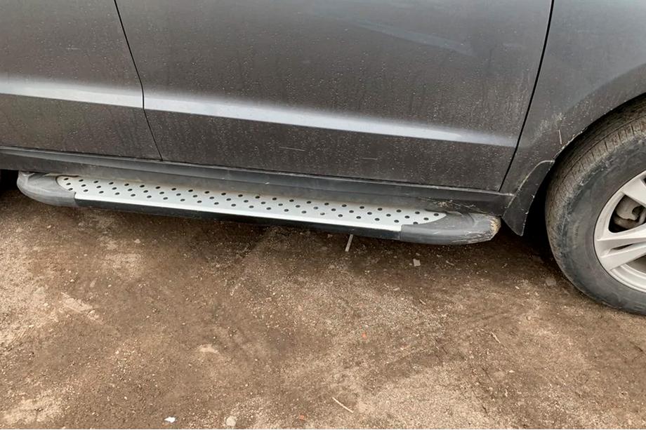 Hyundai Santa Fe 2 2006-2012 Trittbretter Allmond Grey (2 Stk., Alu) Foto 5