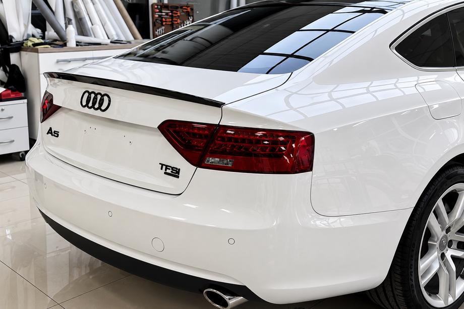 Audi A5 2007-2015 S-Style Heckspoiler (für Sportback, Schwarz hochglanz) Foto 2