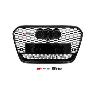 Schwarzer RS-Style Kühlergrill vorne mit Quattro-Schriftzug (2011-2014, für Kamera) Foto 1