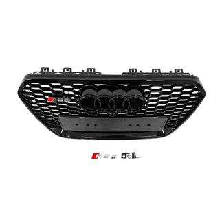 Schwarzer RS-Style Kühlergrill vorne mit Quattro-Schriftzug (2011-2014, für Kamera) Foto 4