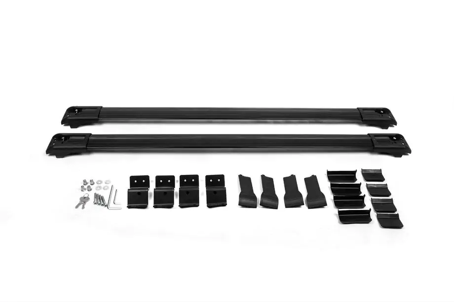 Dacia Duster 2008-2018 Dachträger für Reling abschließbar WingBar V1 (2008-2014, 2 Stk) 2008-2014, Schwarz Foto 4