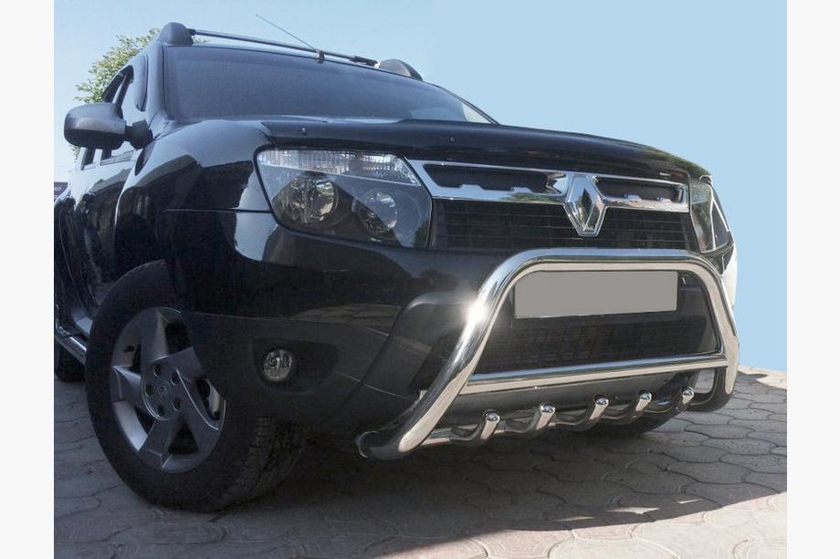 Dacia Duster 2008-2018 Frontbügel ohne Schriftzug WT003 (Edelstahl) Foto 4