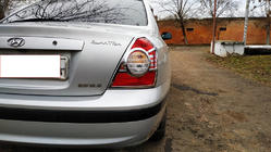 Hyundai Elantra (XD) 2000-2011 Chrom Rückleuchten Abdeckungen (2 Stk, Kunststoff) Foto 5