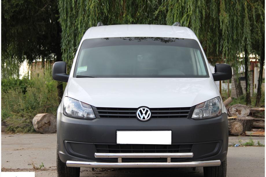 Volkswagen Caddy 2010-2015 Vorderer Doppel-Frontschutzbügel 60/42 mm (Edelstahl) Foto 1
