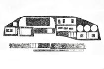 Mercedes Sprinter W901/902/903/904/905 1995–2006 (Tdi, 1995-2000) Armaturenbrett Abdeckung (MERIC) Aluminium Foto 2