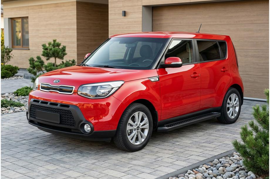 Kia Soul II 2013-2018 Trittbretter Allmond Black (2 Stk., Aluminium) Image