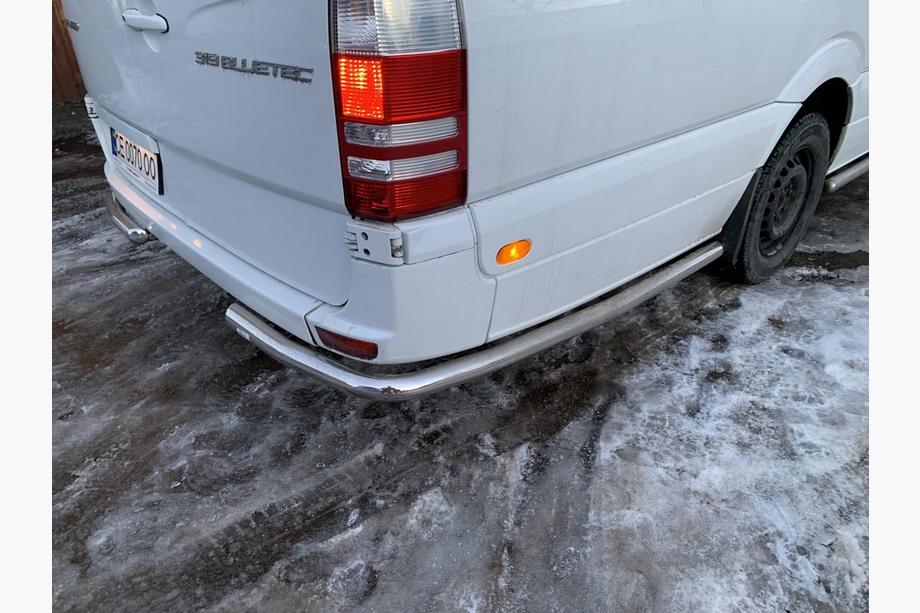 Mercedes Sprinter W906 2006–2018 Seitliche Rohre hinter dem Hinterrad, eckig (2 Stk, Edelstahl) Langversion Foto 10