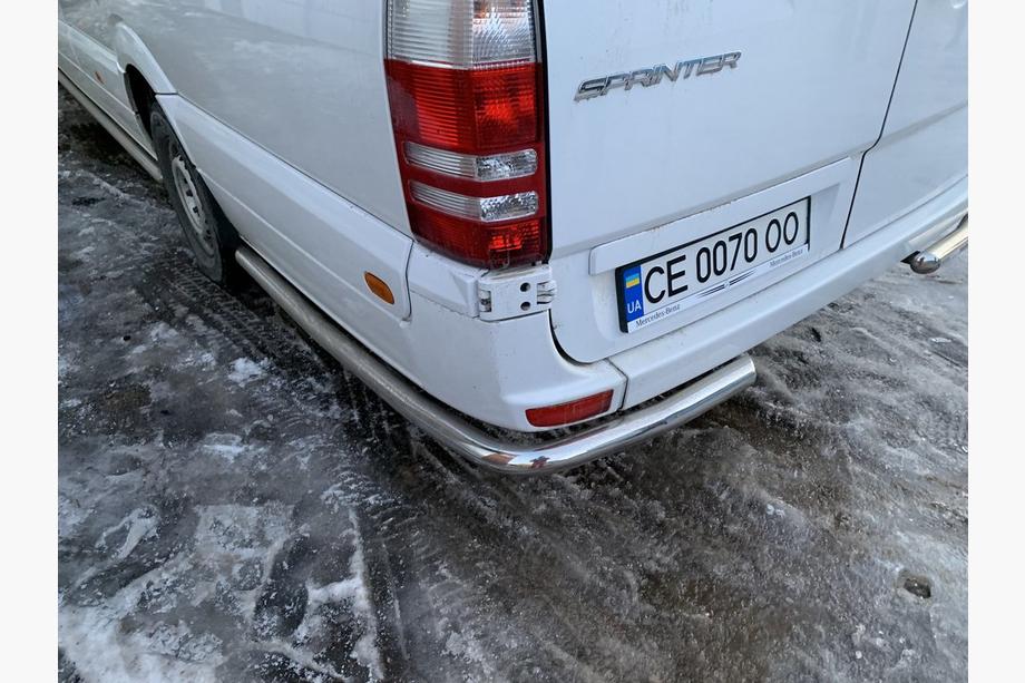Mercedes Sprinter W906 2006–2018 Seitliche Rohre hinter dem Hinterrad, eckig (2 Stk, Edelstahl) Langversion Foto 11