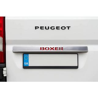 Chromleiste über dem Kennzeichen mit LED-Rot (Edelstahl) Peugeot Boxer 2006-2025 Foto 1