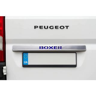 Chromleiste über dem Kennzeichen mit LED-Blau (Edelstahl) Peugeot Boxer 2006-2025 Foto 1