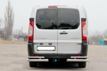 Fiat Scudo 2007-2015 Hintere Eckschutzrohre AK003-Double (2 Stk., Edelstahl) Foto 2