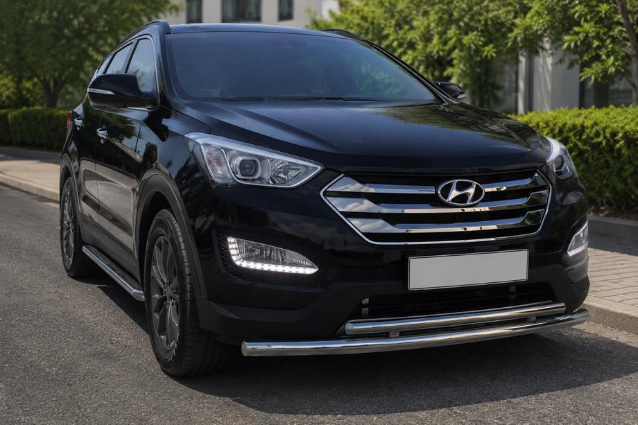 Hyundai Santa Fe 3 2012-2018 Frontbügel ST014 (Edelstahl) Image