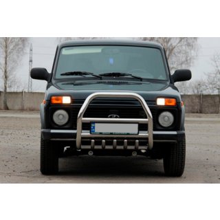 Frontbügel QT007 (Edelstahl) Lada Niva та Urban 1977- Foto 1