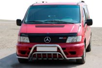 Mercedes Vito W638 1996-2003 Frontbügel mit Hörnern WT002 Plus (Edelstahl) Foto 3