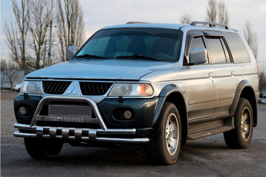 Mitsubishi Pajero Sport 1996-2007 Frontschutzbügel ST015↗WT (Edelstahl) Foto 1