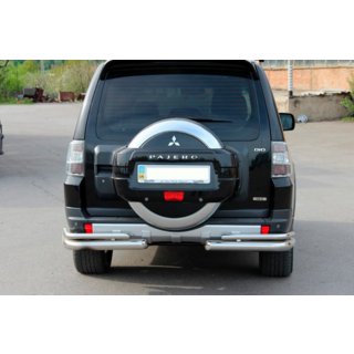 Heckbügel AK003 Doppel (Edelstahl) Mitsubishi Pajero Wagon IV 2006-2021 Foto 2