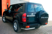 Nissan Patrol Y61 1997-2011 Hintere Eckschutzrohre AK003 (2 Stk, Edelstahl) Foto 1