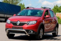 Dacia Sandero 2013-2020 Frontbügel WT007 (Edelstahl) Foto 3