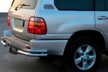 Toyota Land Cruiser 100 1998-2007 Hintere Eckschutzrohre AK003-Double (2 Stk., Edelstahl) Foto 1