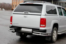 Volkswagen Amarok 2010-2022 Hintere Eckschutzrohre AK003-Double (2 Stk., Edelstahl) Foto 3