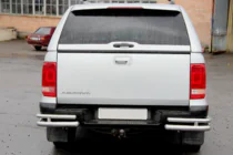 Volkswagen Amarok 2010-2022 Hintere Eckschutzrohre AK003-Double (2 Stk., Edelstahl) Foto 4