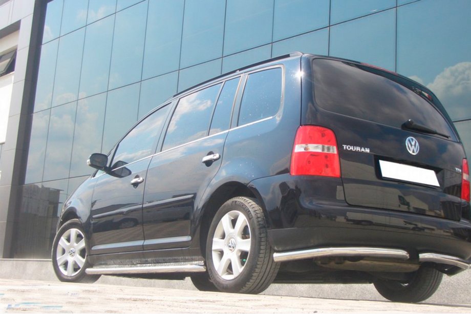Volkswagen Touran 2003-2010 Hintere Eckschutzrohre AK003 (2 Stk., Edelstahl) Foto 2