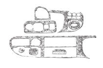 Ford Transit 1991-2000 Armaturenbrett Abdeckungen (1997-2000) Aluminium Foto 6