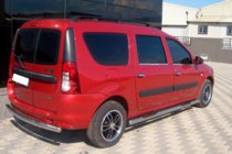 Dacia Logan MCV 2004-2014 Seitliche Rohre (2 Stk., Edelstahl) 70 mm, mit Kunststoffeinsätzen Foto 4