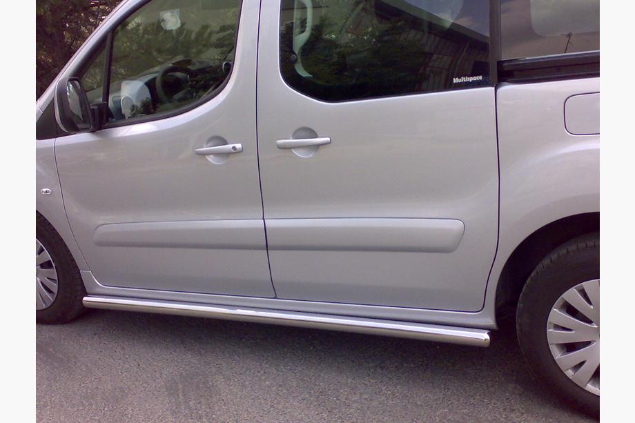 Citroen Berlingo 1996-2008 Seitliche Rohre (2 Stk., Edelstahl) Ø60, ohne Kunststoffabdeckungen Foto 2